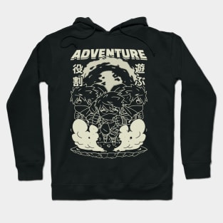 Anime Gaming Adventure RPG Ninja White Hoodie